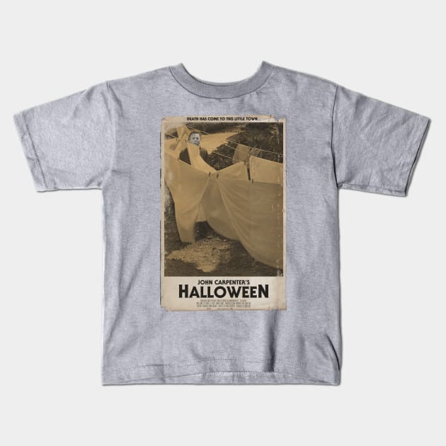 Halloween Movie Poster Tee Kids T-Shirt by trevorduntposterdesign